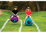 "Slackers Ninja Obstacle Course set with bounce balls, featuring hop sacks, agility rings, and jump ropes for active play."