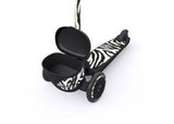 Scoot & Ride Highwaykick 2 in vibrant Zebra design, transitions from ride-on to kick scooter for kids 1-5 years old.