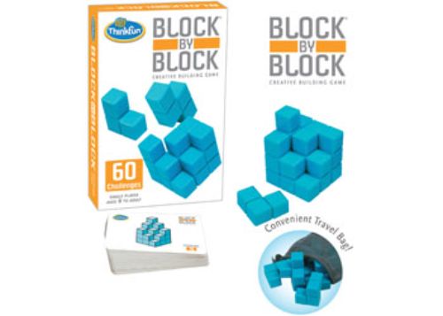 ThinkFun - Block by Block: A creative building logic game with 60 challenge cards and colorful puzzle pieces for spatial skill development.