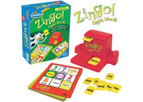 Engaging Zingo! Sight Words game for kids ages 5+, promoting reading fluency with fun Bingo-style gameplay and essential sight words.