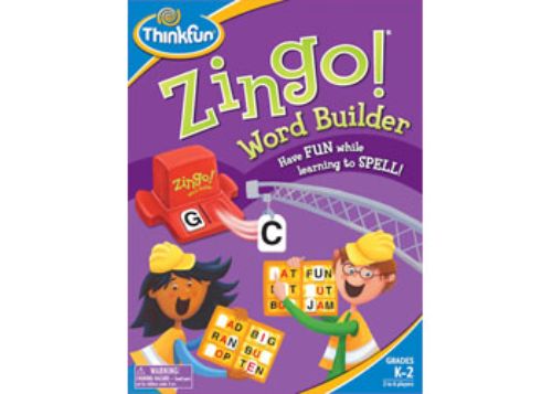 Engaging Zingo! Word Builder game for kids, enhancing reading skills through fun three-letter word challenges with 32 tiles.