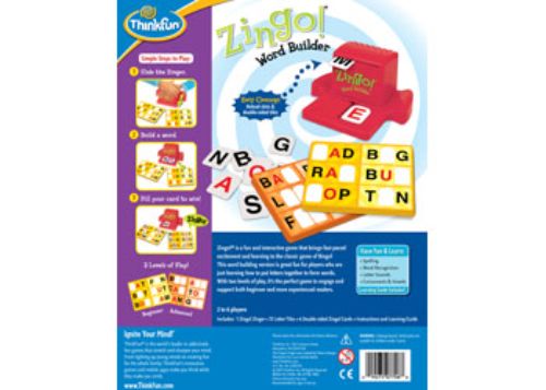 Engaging Zingo! game for kids to build words with three letters, enhancing reading skills through fun and interactive play.