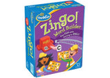 Interactive ThinkFun Zingo! Word Builder game for enhancing reading skills, featuring sliding Zinger and 3-letter word tiles.