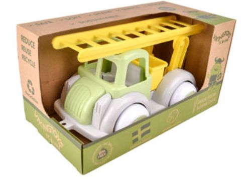 Eco-friendly Viking Toys Jumbo Fire Truck with movable ladder, designed for imaginative play for kids aged 1-5.