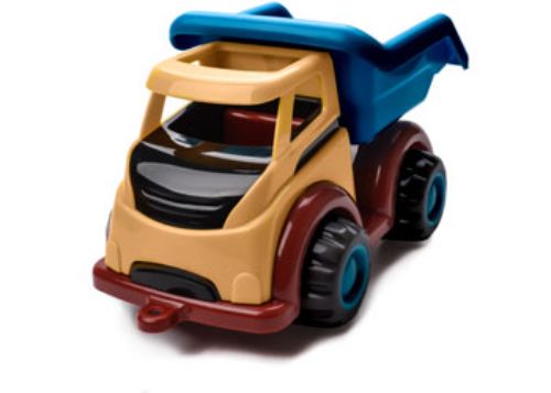 Durable Viking Toys Mighty Tipper Truck for ages 1-5, designed for imaginative outdoor and indoor play, eco-friendly and safe.