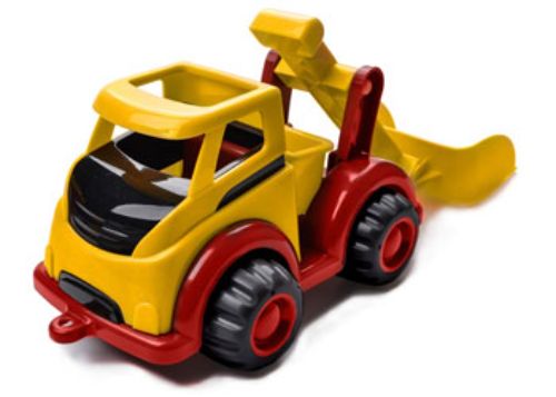 Viking Toys Mighty Digger: durable construction toy with movable arm, designed for kids 1-5, safe, eco-friendly, and 28 cm.