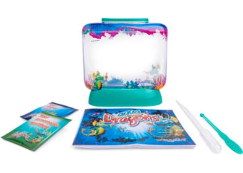 A colorful underwater tank kit for hatching and caring for unique Aqua Dragons, perfect for young aspiring scientists.