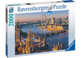 Ravensburger 2000-piece Devin Miles Puzzle, featuring intricate artwork, measures 84 x 60 cm when completed.