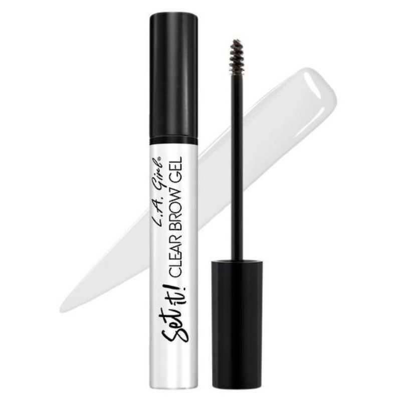 LA Girl Set It! Clear Brow Gel in a sleek tube with a precision wand for effortless, natural-looking brow styling.