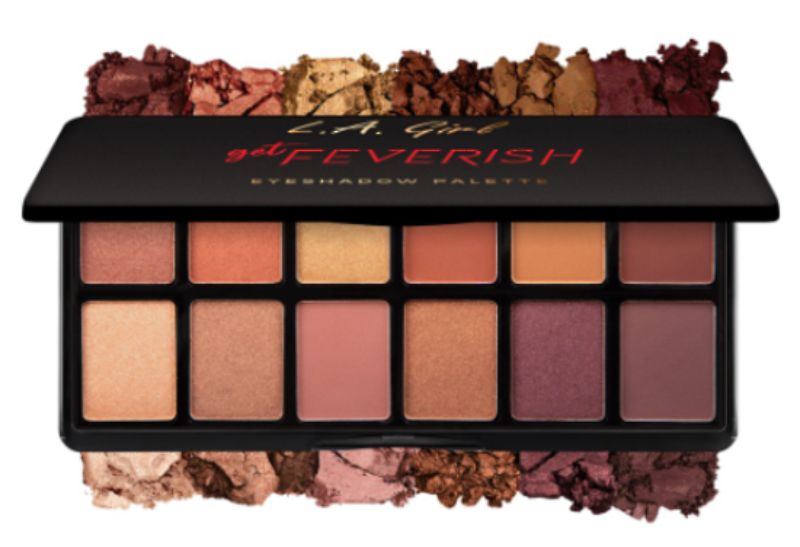 LA Girl Fanatic Eyeshadow Palette "Get Feverish" with 12 vivid shades for bold, versatile looks from day to night.