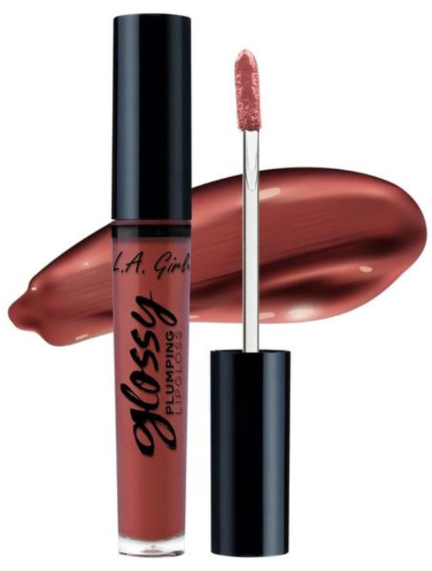 LA Girl Juicy Glossy Plumping Lipgloss with vitamin E and aloe for hydrated, plump lips and a high-shine finish.