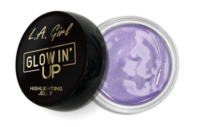 L.A. Girl Glowin' Up Jelly - Cosmic Glow, a water-based highlighting gel for a radiant, dewy finish in eight bouncy shades.