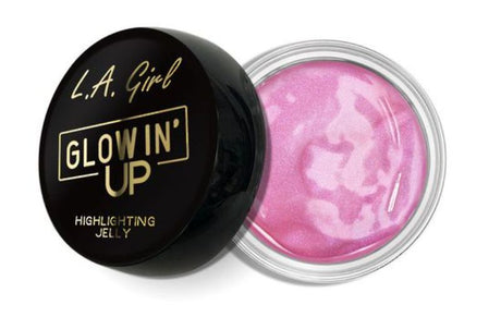 LA Girl Glowin' Up Jelly - Pixie Glow: a water-based highlighting jelly for a dewy, long-lasting glow in a soft radiant shade.