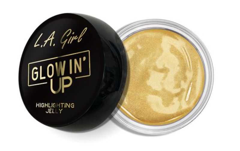 LA Girl Glowin' Up Jelly - Glow Getter: water-based highlighting gel offering dewy glow, glossy sheen, and long-lasting shimmer.