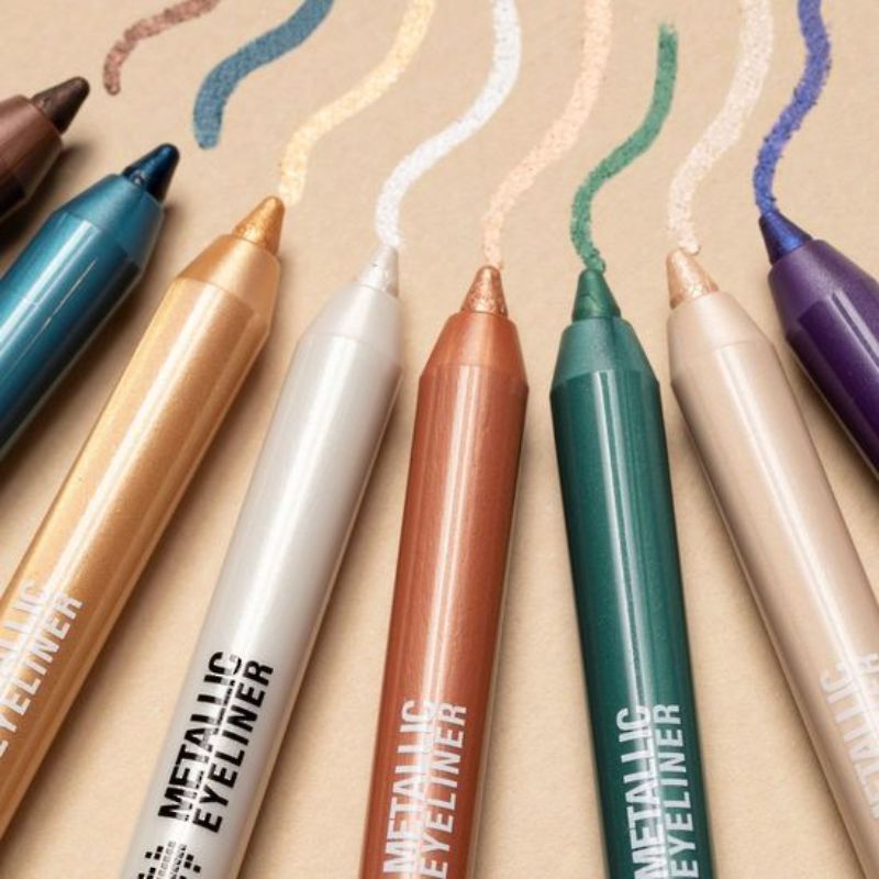 LA Girl Shockwave Metallic Eyeliner in Penny, a vibrant, long-lasting eyeliner with a creamy, metallic finish and precise application.