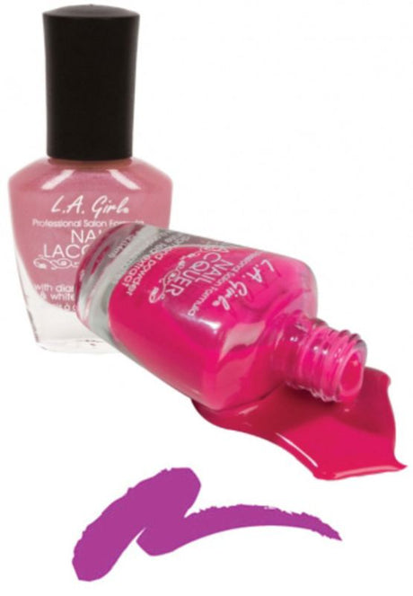 LA Girl Diamond Lacquer in Rose Petals, a nourishing, diamond-infused nail polish for elegant, long-lasting manicures.