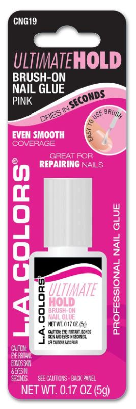 LA Colors Ultimate Hold Brush on Nail Glue - Pink