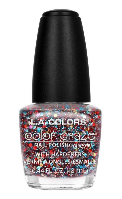 Vibrant LA Colors Color Craze - Confetti nail polish featuring a playful mix of colors for eye-catching manicures and pedicures.