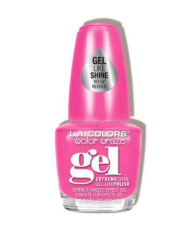 LA Colors Gel Shine Polish in 'Posh' offers vibrant, high-shine color for effortless at-home manicures.