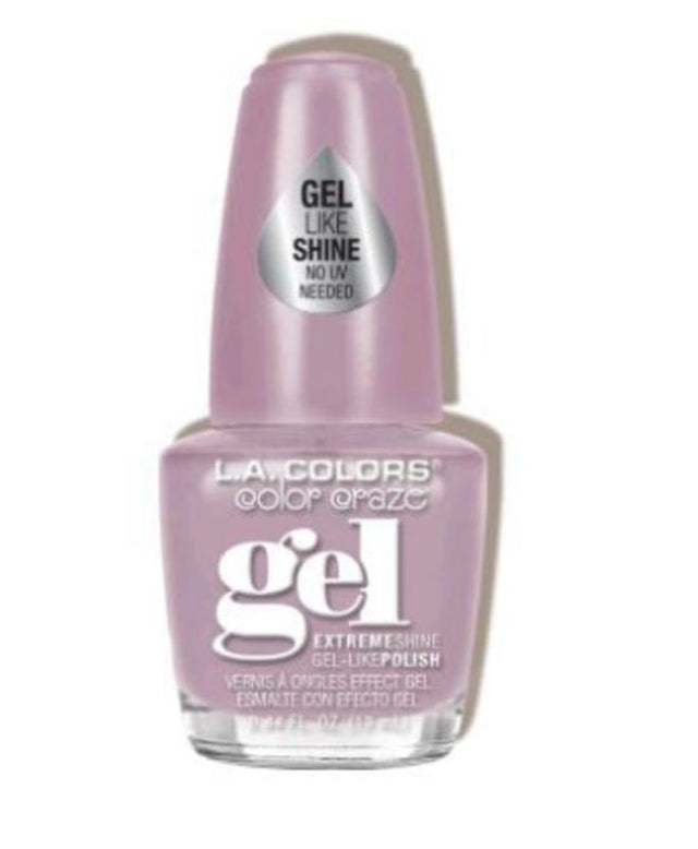 Soft pastel 'Zen' gel polish by LA Colors, offering high-gloss shine and long-lasting wear without a UV lamp.