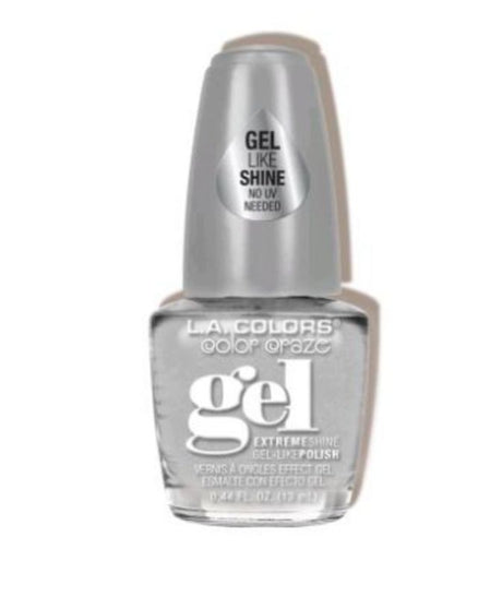 LA Colors Gel Shine Polish in 'Dazzling' offers long-lasting, vibrant color and salon-quality shine without a UV lamp.