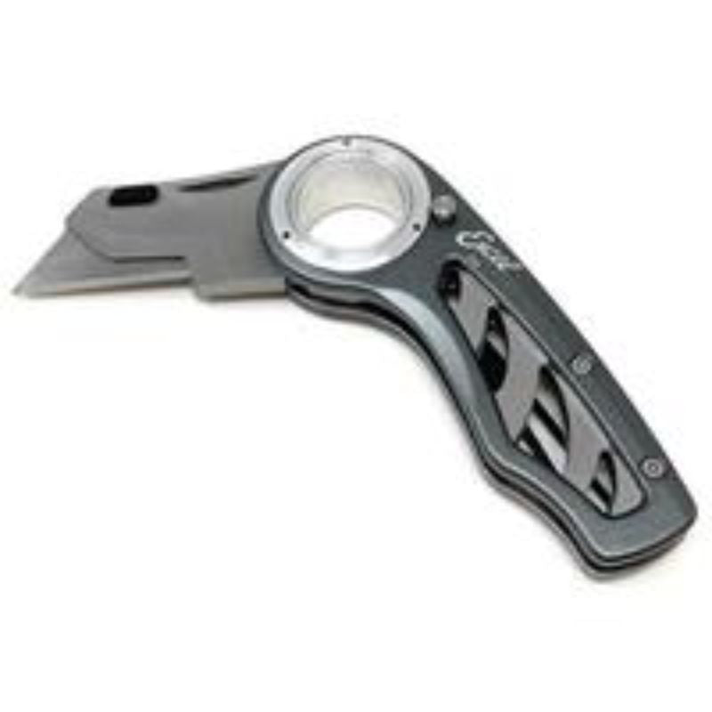 K-60 Folding Utility Knife with secure locking positions, comfortable grip, and quick blade change mechanism for DIY projects.