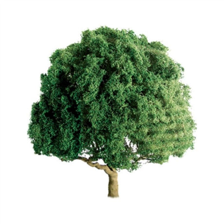 Realistic 75mm oak trees for model landscapes, ideal for dioramas and scale projects, pack of two for enhanced scenery.