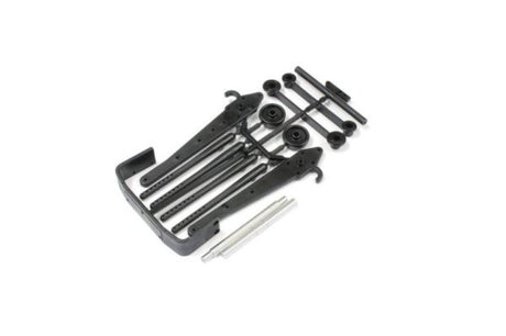 Kyosho FO-XX/Mad Crusher bumper and body mount set for enhanced durability and performance on rugged terrains.