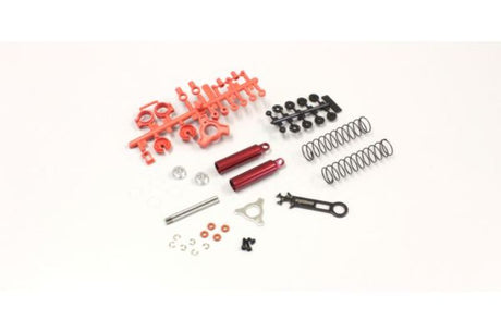Kyosho red rear shocks for Optima/Ultima models, enhancing performance and durability for RC racing and off-road adventures.