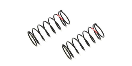 Kyosho BB Springs in red, designed for W5303V, enhance RC racing with improved handling and shock absorption.