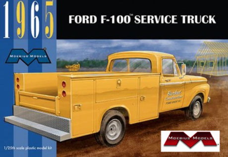 Plastic model kit of a 1/25 '66 Ford F-100 Service Truck featuring detailed parts for an immersive building experience.