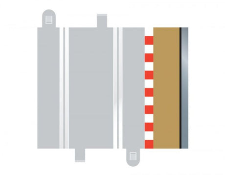 Slot car Borders 1/2 Straight 175mm accessory, includes 4 half-straight borders for customizable Scalextric track layouts.