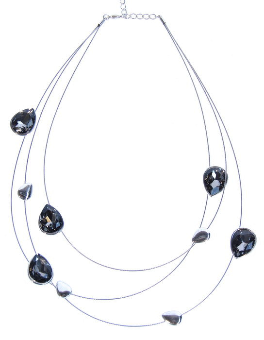 Elegant black lace necklace with unique floating design, perfect for elevating any outfit for all occasions.