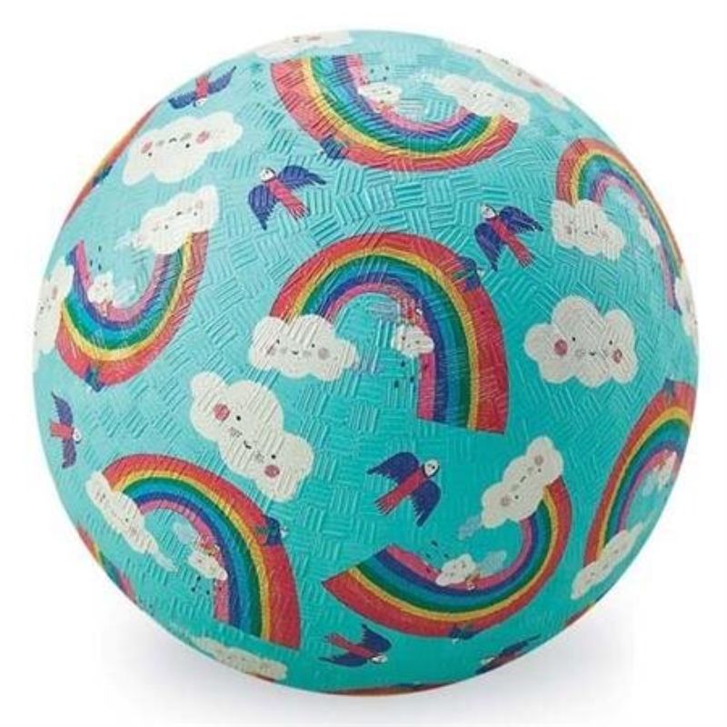 Vibrant 5-inch Croc Creek Rainbow Dreams playground ball, safe and durable for active play, ideal for kids aged 3+.