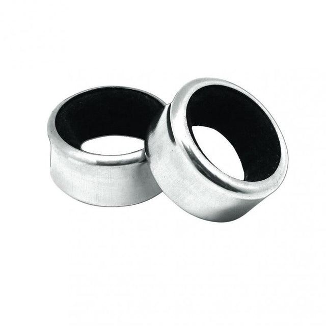 Stylish stainless steel wine rings that prevent drips and enhance your wine bottle presentation.