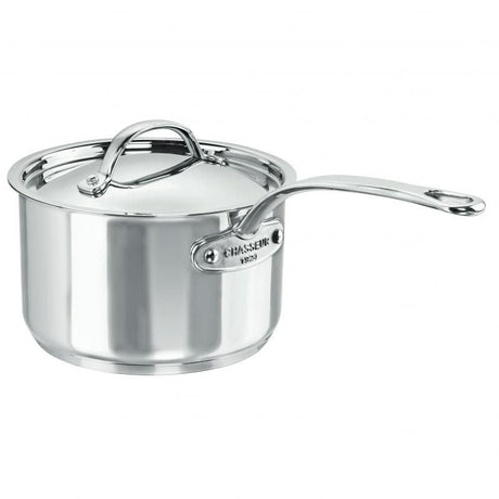 CHASSEUR Maison 16cm stainless steel saucepan with sleek design, perfect for sauces and even heating on all stovetops.