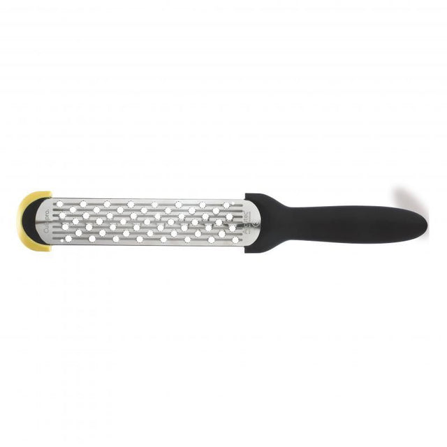 Cuisipro SGT Starburst Rasp with ergonomic grip and innovative blade design for effortless grating of cheese and chocolate.