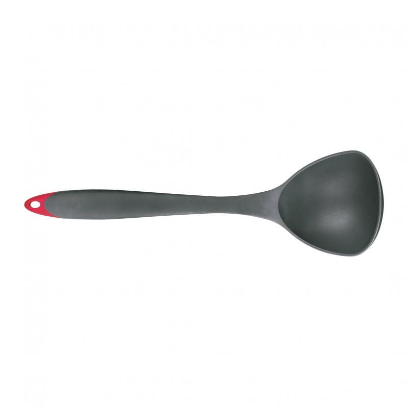 Cuisipro Serving Ladle with deep bowl, ergonomic handle, heat resistance, perfect for soups, stews, and non-stick cookware.