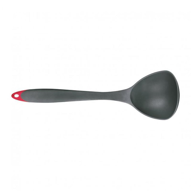 Cuisipro Serving Ladle with deep bowl, ergonomic handle, heat resistance, perfect for soups, stews, and non-stick cookware.