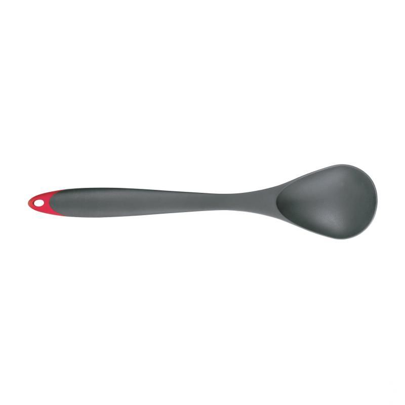 Cuisipro Basting Spoon in Black and Red, durable, heat-resistant, non-slip for easy basting and serving.