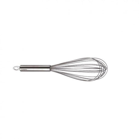 Cuisipro 12-inch stainless steel balloon whisk, perfect for whipping, blending, and creating airy textures in the kitchen.