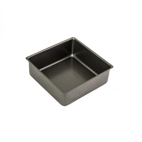 Bakemaster square deep cake pan, 23x23x7cm, non-stick for easy release, perfect for various baked desserts.