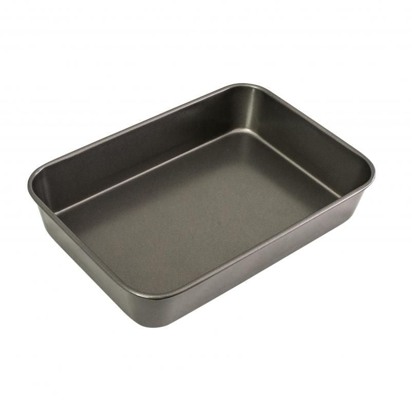 Bakemaster Large Deep Roasting Pan (39x28x7cm) with non-stick coating, ideal for easy roasting and minimal cleanup.