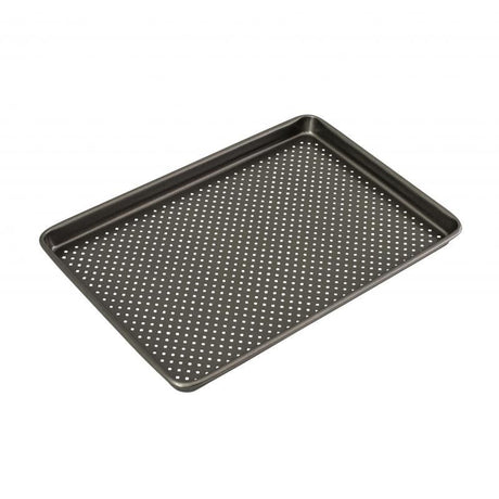 Bakemaster Perfect Crust Baking Tray, 39.5x27cm, ensures even baking with perforated design and non-stick coating for easy cleanup.