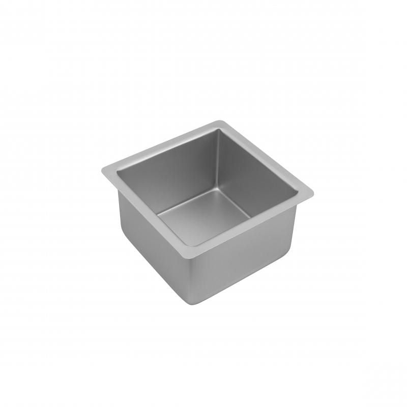 Bakemaster Silver Anodised Square Deep Pan 15x10cm, non-stick, lightweight, PFOA-free, for perfect baking results.