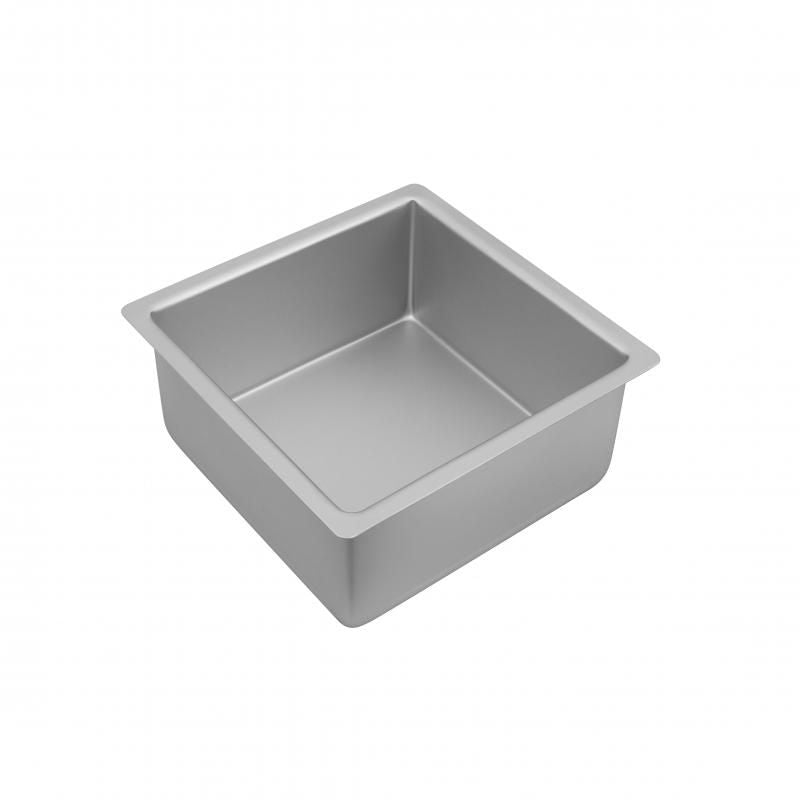 Bakemaster Silver Anodised Square Deep Pan 20x10cm