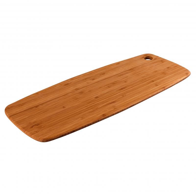 Peer Sorensen Tri-Ply Bamboo Long Board: elegant 50x20cm serving board with natural grain and convenient hanging loop.