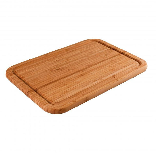 Peer Sorensen Bamboo Chopping Board 42x29cm with juice groove, reversible design, eco-friendly, and knife-safe surface.