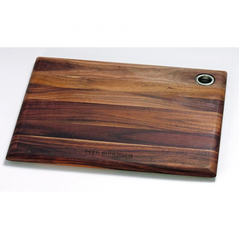 Peer Sorensen Slim Line Cutting Board, 27 x 22.5 cm, made of sustainable acacia wood, featuring a lightweight design and hanging loop.