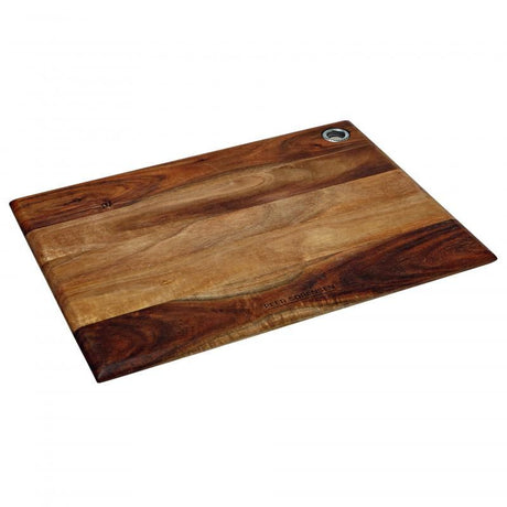 Peer Sorensen Slim Line Cutting Board, 35x27cm, made from acacia wood, perfect for slicing and serving with unique grain patterns.